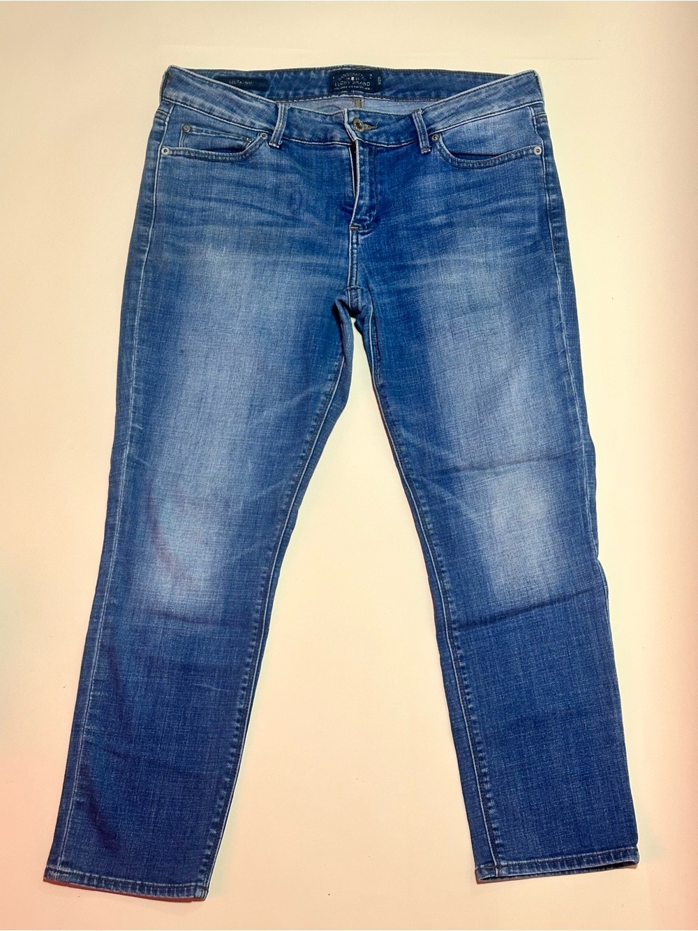 Lucky Brand Women's Straight Leg Jeans in Medium Blue Wash
